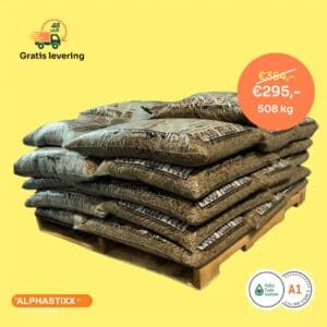 1/2 Pallet Alphastixx: US Premium witte eik houtpellets